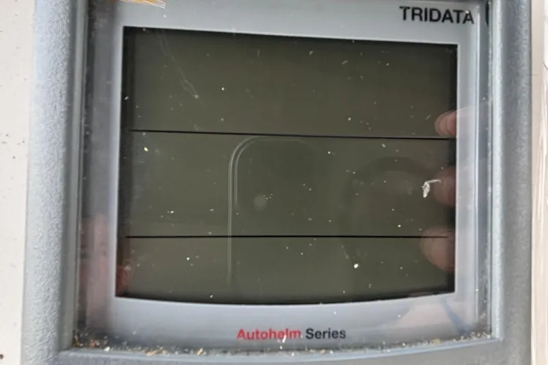 Slide: The Image of Close-up of a Tridata Autopilot display on a 1999 Silverton 453 Motor Yacht. - 20