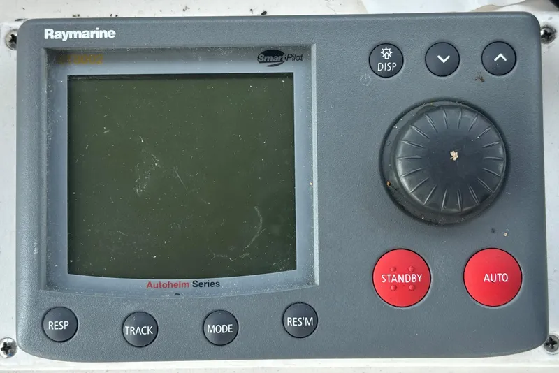 Slide: The Image of Raymarine autopilot control panel on 1999 Silverton 453 Motor Yacht. - 22