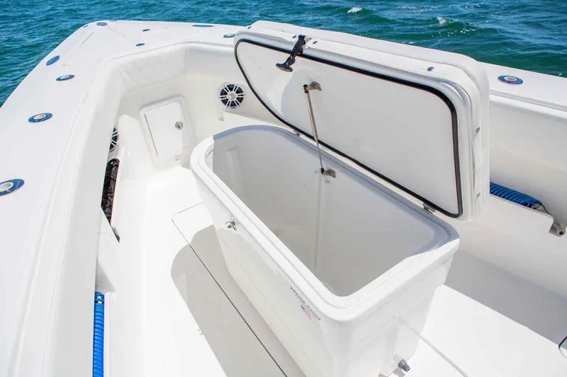 Slide: The Image of Manufacturer Provided Image: 2019 Concept 392 ProFish boat with open storage compartment. - 19