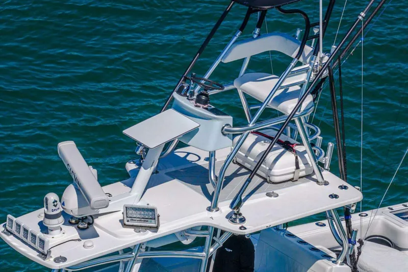 Slide: The Image of 2019 Concept 392 ProFish boat with advanced navigation equipment on open water. - 32