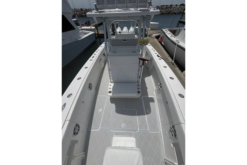 Slide: The Image of 2019 Concept 392 ProFish boat interior with sleek design and modern features. - 42