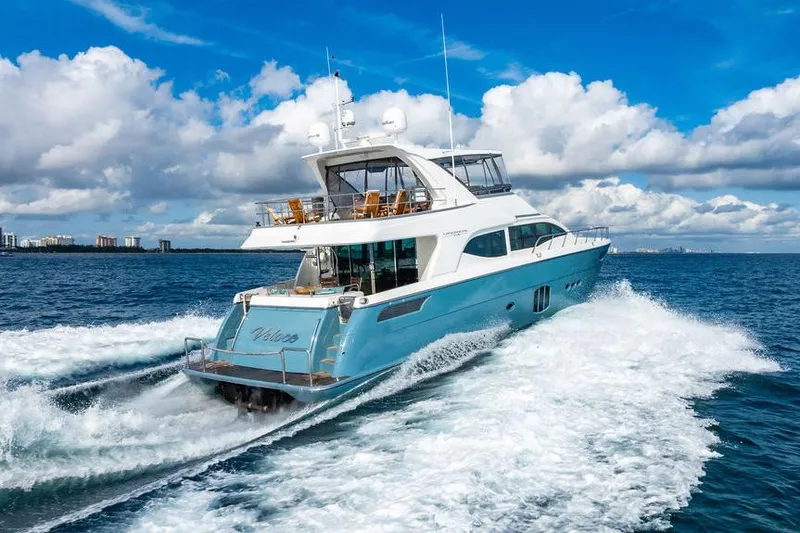 Slide: The Image of Luxurious 2013 Custom 73 Lanzarote yacht cruising on open sea under blue skies. - 11