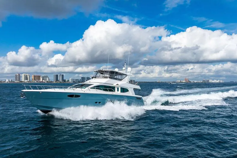Slide: The Image of Luxurious 2013 Custom 73 Lanzarote yacht cruising on open sea under cloudy sky. - 18