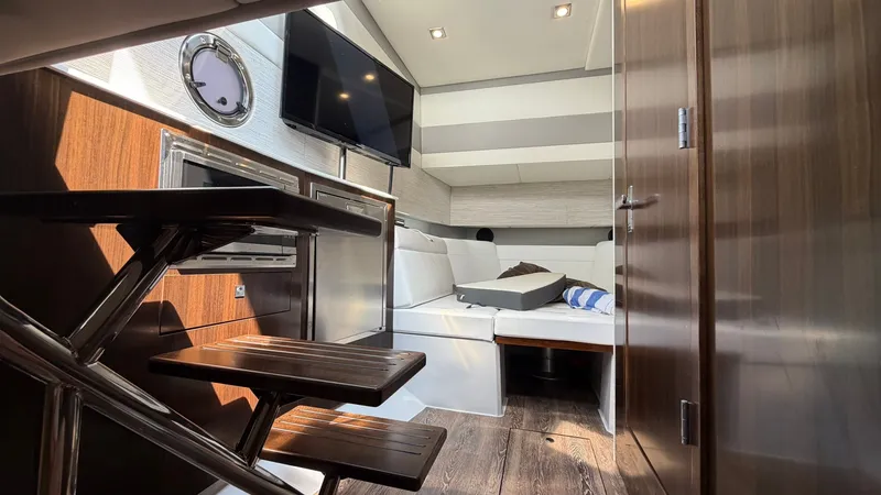 Slide: The Image of Interior of 2023 Cruisers Yachts 42 GLS with modern amenities. - 24