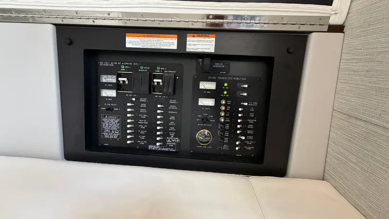 Slide: The Image of Electrical control panel of 2023 Cruisers Yachts 42 GLS. - 28