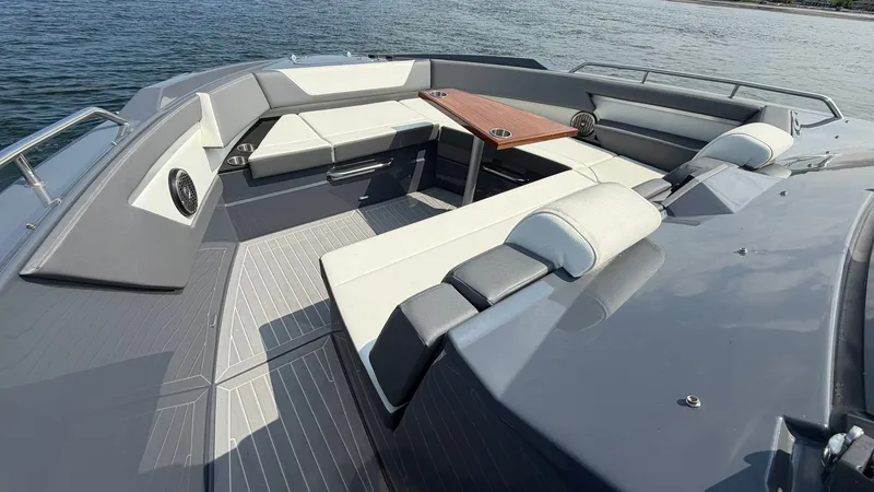 Slide: The Image of Luxurious seating area on the 2023 Cruisers Yachts 42 GLS. - 33
