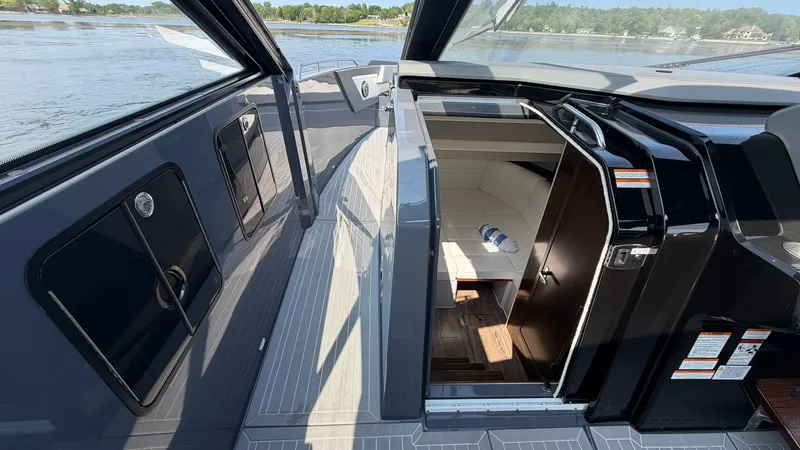 Slide: The Image of Interior of 2023 Cruisers Yachts 42 GLS on the water. - 39