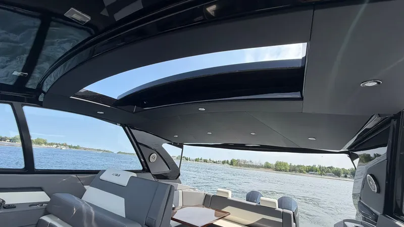 Slide: The Image of Interior of 2023 Cruisers Yachts 42 GLS on the water. - 41