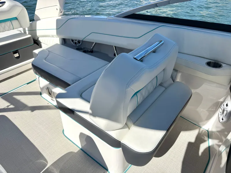 Slide: The Image of Regal LX4 2022 boat seat with storage compartment. - 17