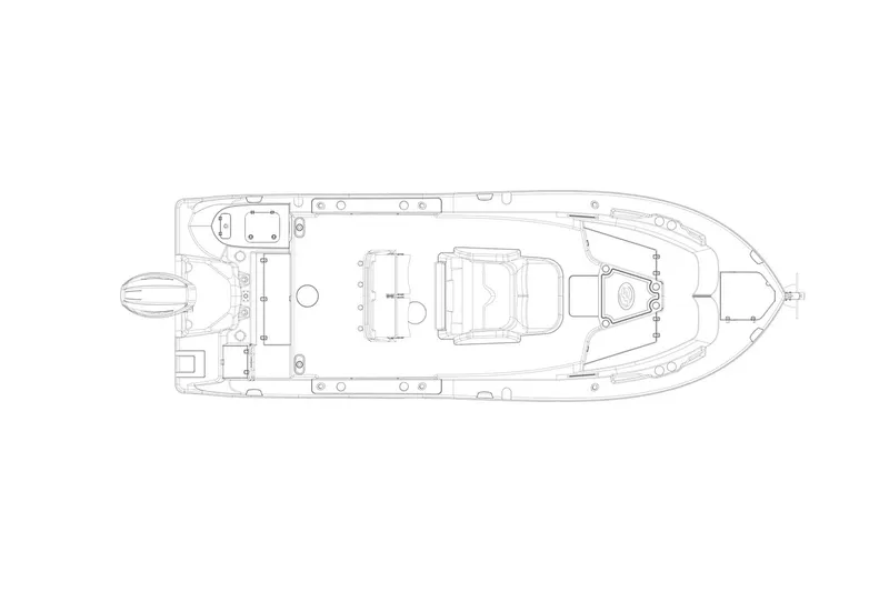 Slide: The Image of Manufacturer Provided Image: Top view blueprint of 2022 Sea Fox 248 Commander boat model. - 18