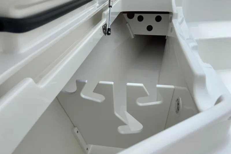 Slide: The Image of Storage compartment of 2027 Regulator 26XO boat, showcasing interior design and functionality. - 52