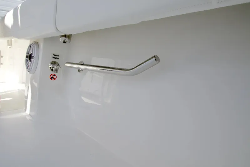 Slide: The Image of Regulator 35 boat 2027 with fresh water connection and handrail. - 31