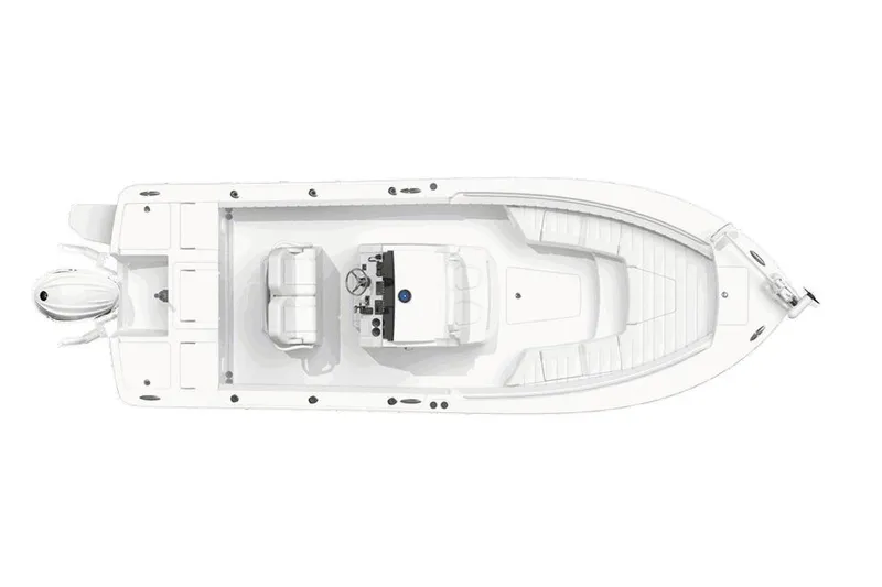 Slide: The Image of Manufacturer Provided Image: Top view of 2026 Regulator 26XO boat layout, showcasing seating and console arrangement. - 33