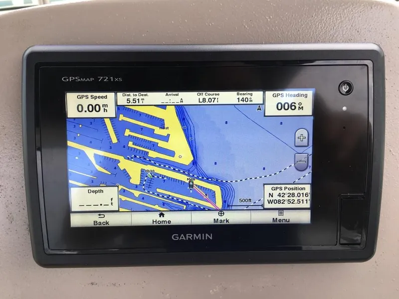 Slide: The Image of Garmin GPS on Cruisers Yachts 3372 Express, 2004 model. - 34