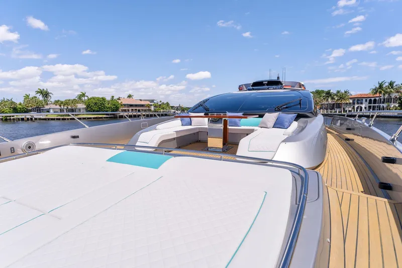 Slide: The Image of Luxury yacht Riva 88' Folgore 2022 on calm waters. - 19