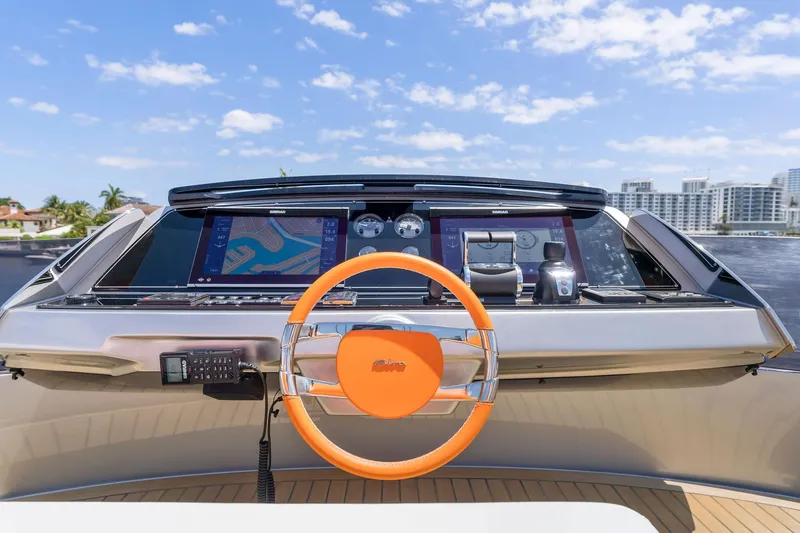Slide: The Image of Helm of Riva 88' Folgore yacht, 2022 model. - 29