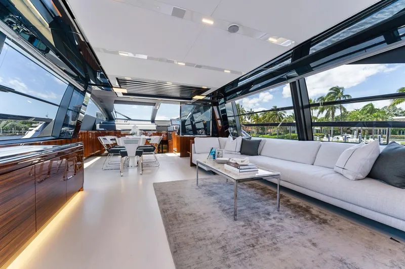 Slide: The Image of Luxurious interior of Riva 88' Folgore yacht, 2022 model. - 31