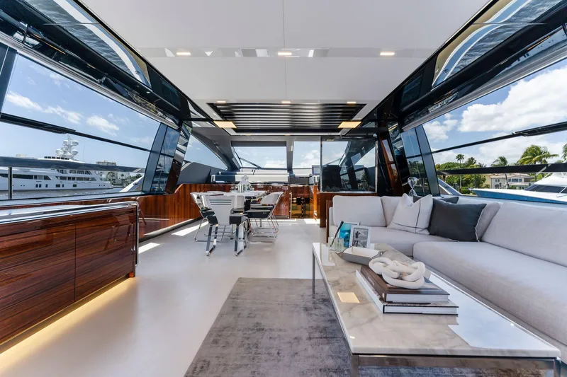 Slide: The Image of Luxurious interior of Riva 88' Folgore yacht, 2022 model. - 32