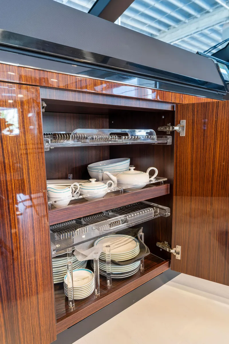 Slide: The Image of Luxury dish cabinet on 2022 Riva 88' Folgore yacht. - 37