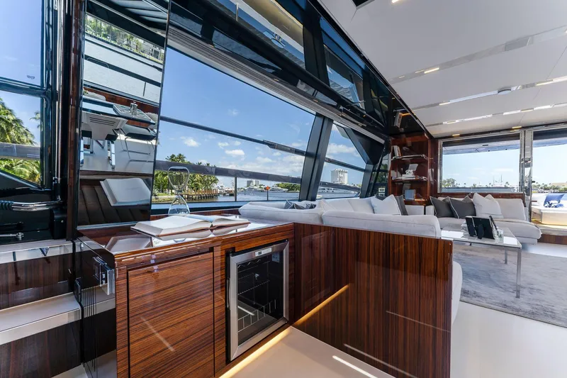 Slide: The Image of Luxurious interior of Riva 88' Folgore yacht, 2022 model. - 38