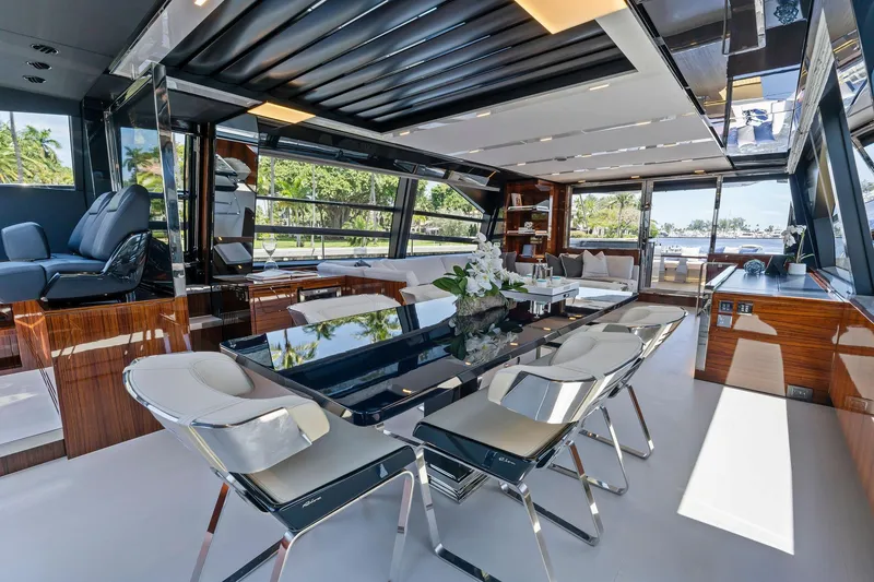 Slide: The Image of Luxurious interior of Riva 88' Folgore yacht, 2022 model. - 40