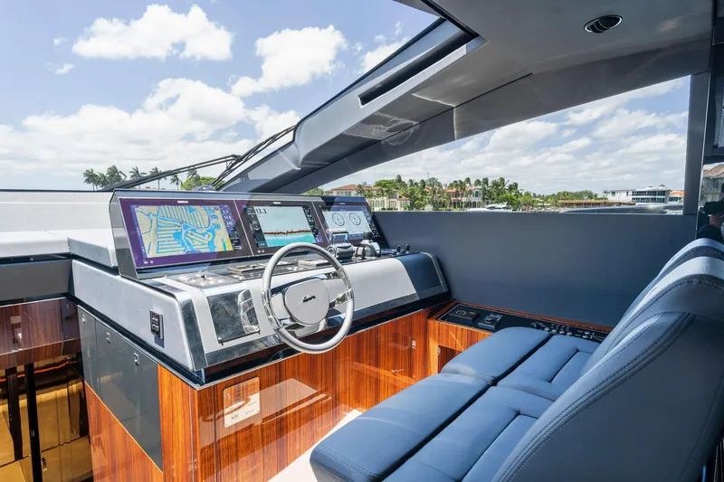 Slide: The Image of Interior view of Riva 88' Folgore cockpit, 2022 model. - 41