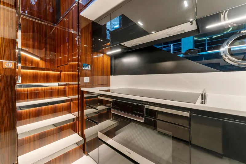 Slide: The Image of Modern kitchen on Riva 88' Folgore yacht, 2022 model. - 47