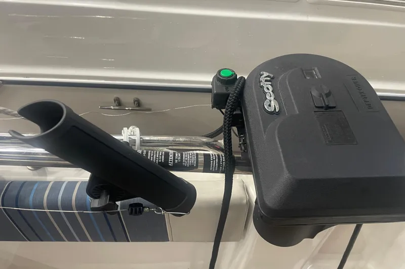 Slide: The Image of Fishing rod holder and equipment on 2017 Cutwater C-24 Coupe boat. - 5