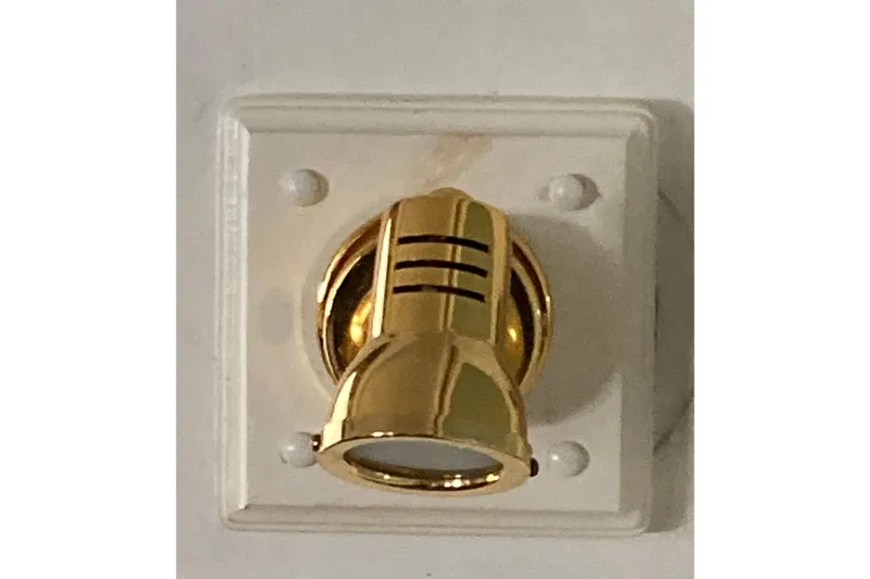 Slide: The Image of Gold spotlight fixture on white wall, Grenfell 42 Custom, 1942 vintage design. - 11