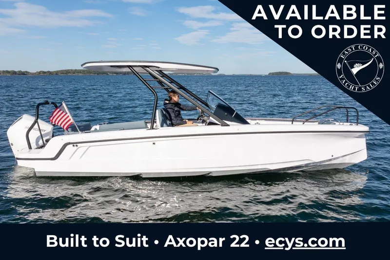 The Image of Axopar 22 T-Top 2026 on water, available to order. - 7