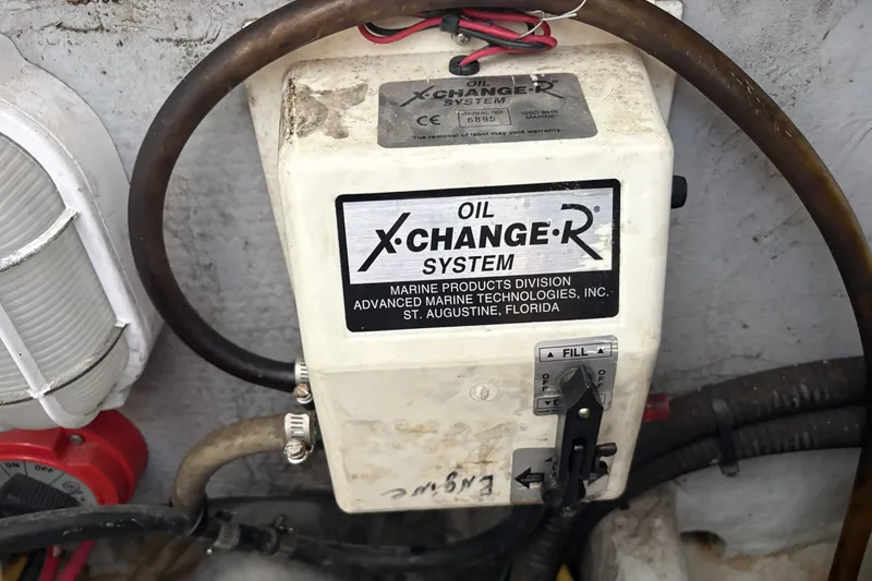 Slide: The Image of Oil X-Change-R System on 2003 Mainship Pilot 30-II boat, Advanced Marine Technologies. - 21