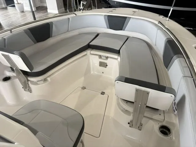 Slide: The Image of Interior view of the 2026 Robalo R250 Center Console boat. - 6