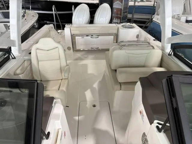 Slide: The Image of Interior of 2026 Robalo R257 Dual Console boat. - 9