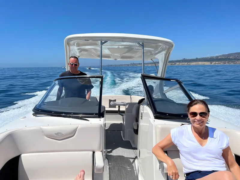 Slide: The Image of Couple enjoying a boat ride on Chaparral 307 SSX, 2017. - 3