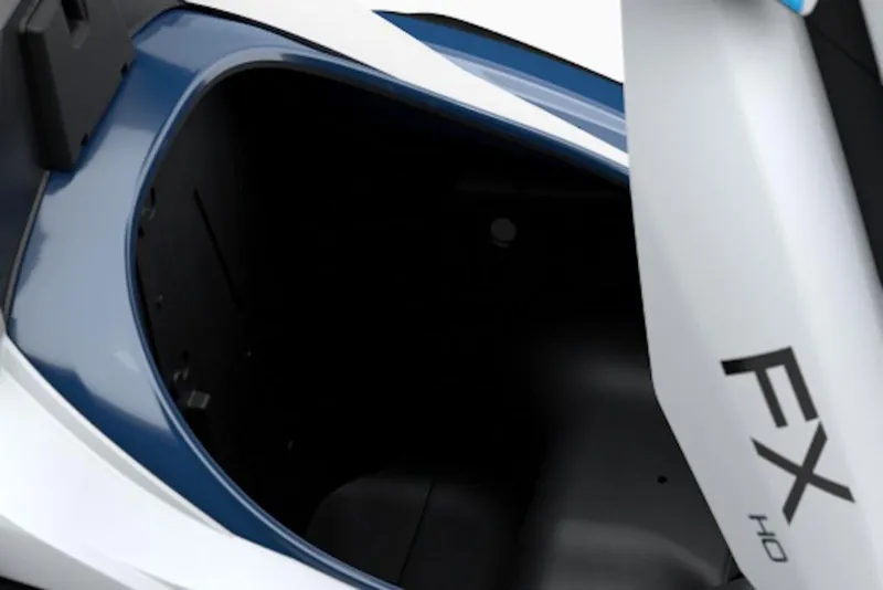 Slide: The Image of 2026 Yamaha WaveRunner FX HO storage compartment, showcasing sleek design and spacious interior. - 2