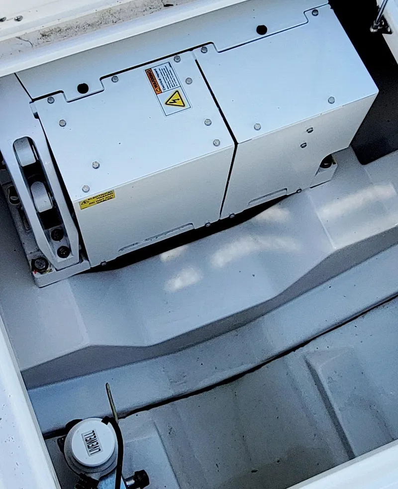 Slide: The Image of 2024 Everglades 365 Center Console engine compartment, showcasing modern design and engineering. - 15