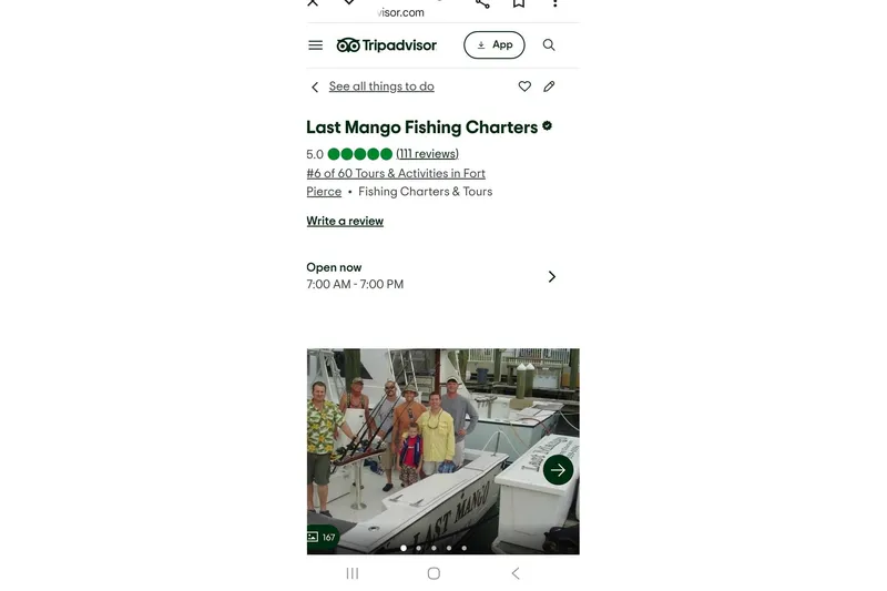 Slide: The Image of Group on 1987 Young Brothers Custom Sport Fish boat for Last Mango Fishing Charters. - 36