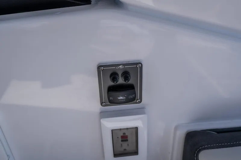Slide: The Image of Control panel on a 2027 Monterey 385SS Super Sport boat. - 52