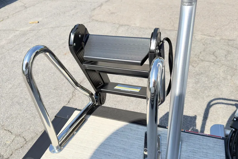 Slide: The Image of Stainless steel ladder on 2026 Coach Pontoons 223 RFC boat. - 25
