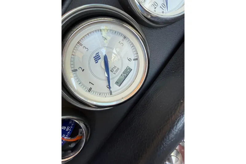 Slide: The Image of Close-up of 2007 Four Winns H240 boat tachometer showing RPM gauge. - 3