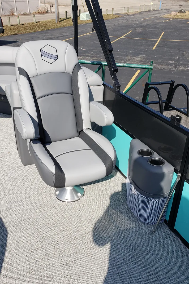Slide: The Image of 2023 South Bay S224RS25 boat seat with cup holder. - 7