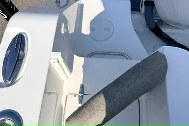 Slide: The Image of 2026 Sea Hunt Gamefish 27 Forward Seating boat interior with seating and storage features. - 10