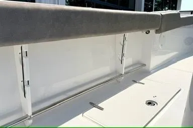 Slide: The Image of 2026 Sea Hunt Gamefish 27 Forward Seating boat interior with sleek design and modern features. - 16