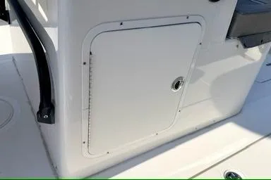 Slide: The Image of 2026 Sea Hunt Gamefish 27 Forward Seating boat storage compartment detail. - 20
