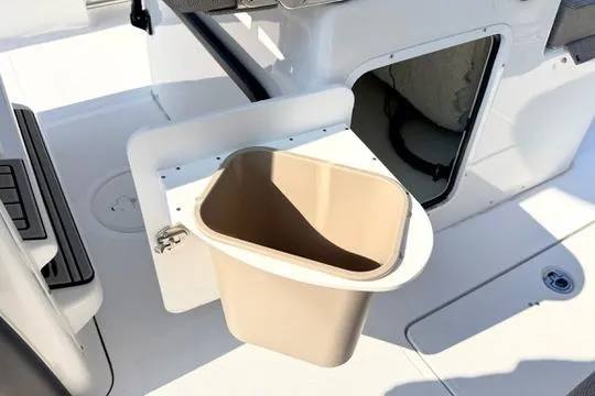 Slide: The Image of Built-in trash bin on 2026 Sea Hunt Gamefish 27 Forward Seating boat. - 21
