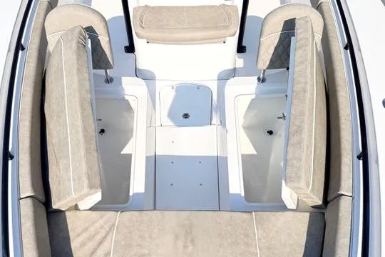 Slide: The Image of 2026 Sea Hunt Gamefish 27 Forward Seating with spacious, cushioned bow area and storage compartments. - 31