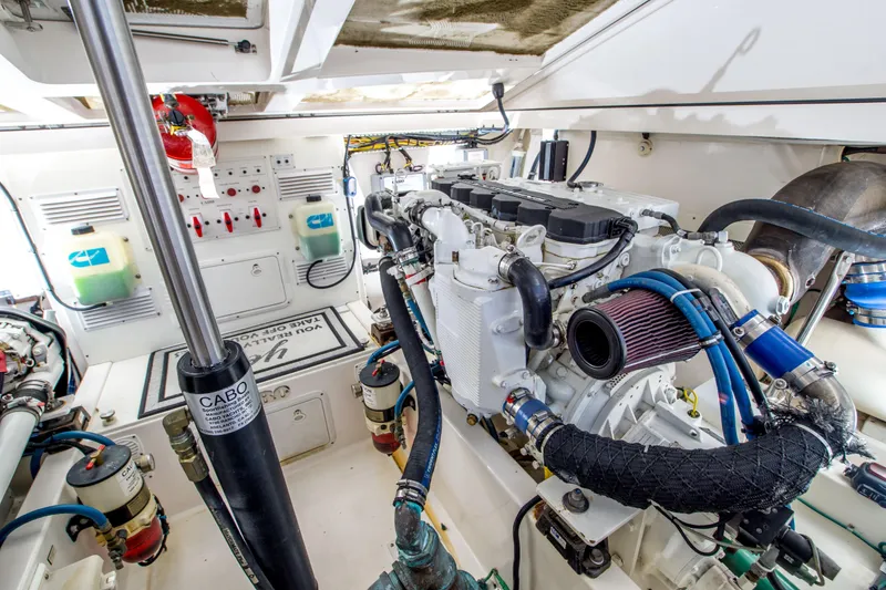 Slide: The Image of Engine room of the 2007 Cabo 32 - 28