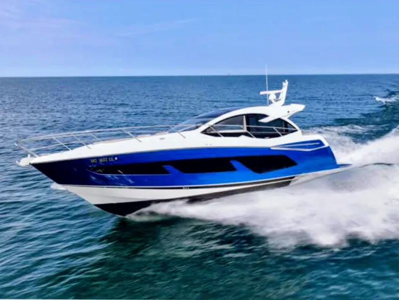 The Image of 2019 Sunseeker Predator 50 yacht cruising on the ocean. - 0