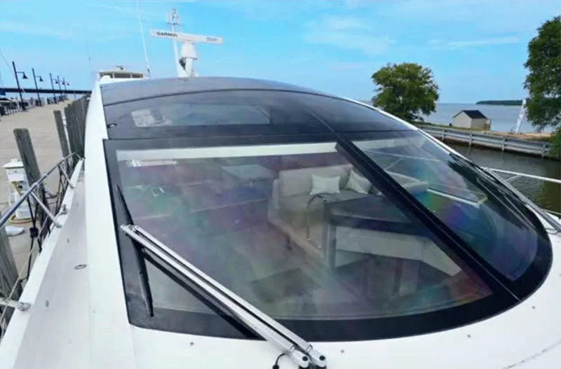 Slide: The Image of Sunseeker Predator 50 yacht docked, 2019 model. - 13