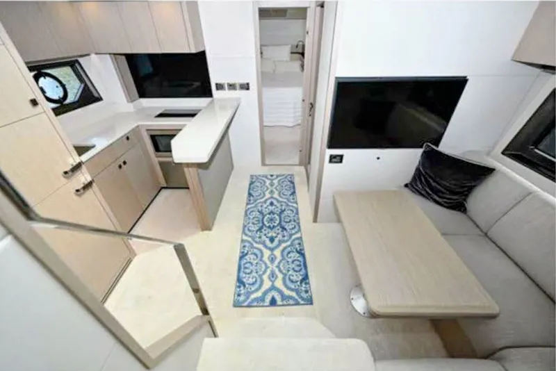 Slide: The Image of Interior of Sunseeker Predator 50 yacht, 2019 model. - 28